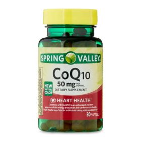 Spring Valley CoQ10 Dietary Supplement, 50 mg, 30 Count