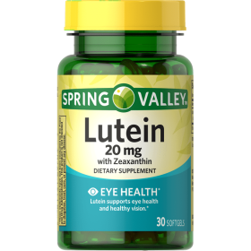 Spring Valley Lutein with Zeaxanthin Dietary Supplement, 20 mg, 30 Count
