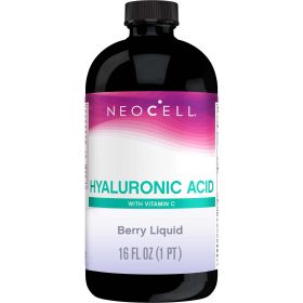 NeoCell Hyaluronic Acid Berry Liquid with Vitamin C, 16 Fl. Oz., 32 Servings