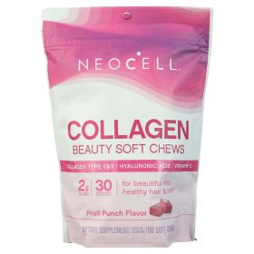 NeoCell Collagen Supplement Soft Chews Fruit Punch, 60ct