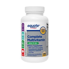 Equate Complete Multivitamin/Multimineral Supplement Tablets;  Adults 50+;  220 Count