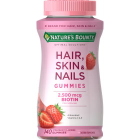Nature's Bounty Hair Skin and Nails Vitamins With Biotin Gummies;  140 Count