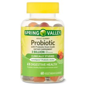 Spring Valley Adult Probiotic + Prebiotic Gummies;  60 Count