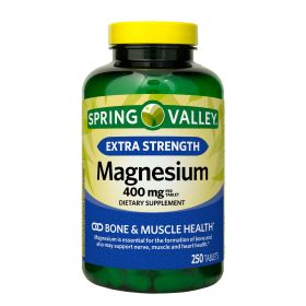 Spring Valley Extra Strength Magnesium Tablets Dietary Supplement;  400 mg;  250 Count