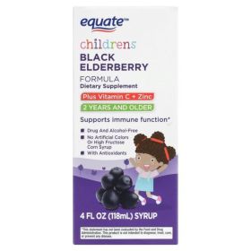 Equate Children's Black Elderberry Syrup with Vitamin C and Zinc;  4 fl oz