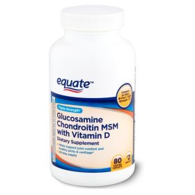 Equate Triple Strength Glucosamine Chondroitin MSM with Vitamin D;  80 Count