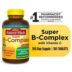Nature Made Super B Complex with Vitamin C and Folic Acid Tablets;  365 Count