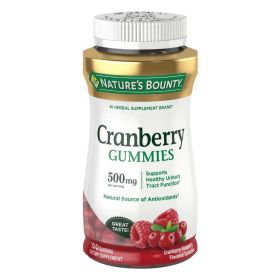 Nature's Bounty Cranberry Gummies;  Cran-Raspberry Flavor;  500 mg;  150 Count