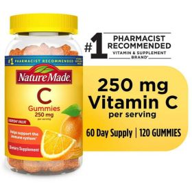 Nature Made Vitamin C 250 mg Gummies;  Dietary Supplement;  120 Count