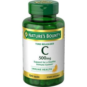 Nature's Bounty Vitamin C Time Release Capsules;  500 mg;  100 Count