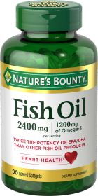 Nature's Bounty Fish Oil Softgels;  Double Strength;  2400 mg;  90 Count