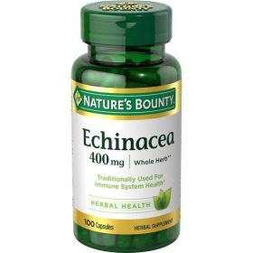 Nature's Bounty Echinacea Whole Herb Capsules;  400 mg;  100 Count