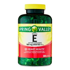 Spring Valley Vitamin E Dietary Supplement;  180 mg;  500 Count