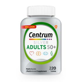 Centrum Silver Multivitamin for Adults 50 Plus;  Multimineral Supplement;  220 Count