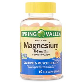 Spring Valley Magnesium Vegetarian Gummies;  165 mg;  60 Count