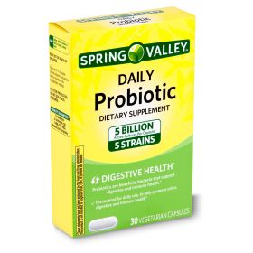 Spring Valley Daily Probiotic Dietary Supplement;  30 Count