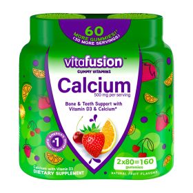Vitafusion Calcium Gummy Vitamins;  80 Count;  Twin Pack