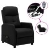 Electric Massage Recliner Black Fabric