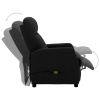 Electric Massage Recliner Black Fabric