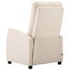 Electric Massage Recliner Cream Fabric