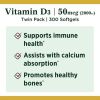 Nature's Bounty 2000 IU Vitamin D3 Softgels;  50 mcg;  150 Count;  2 Pack