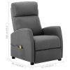 Electric Massage Recliner Light Gray Fabric