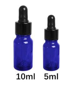 5/10ml Glass Dropper Bottles (Option: Blue-5ml)