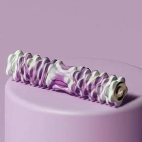 Electric Vibration Spiked Club Yoga Roller (Option: Blooming Purple-60x14cm)