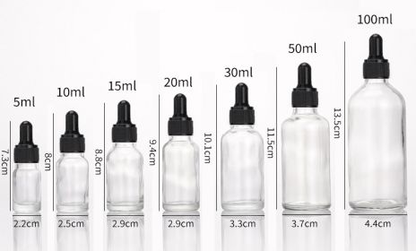 Glass Fine Oil Bottle Avoid Light Glue Head Dropper Bottle Essence Stock Bottling Cosmetics (Option: White-20ml)
