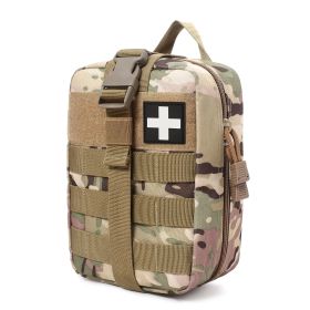 Outdoor Tactical Medical Kit; First Aid Kit Accessories; Mountaineering Survival Kit Emergency Sports Waist Bag (Color: Camouflage)