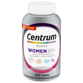 Centrum Silver Multivitamins for Women Over 50;  Multimineral Supplement;  200 Count (Brand: Centrum)