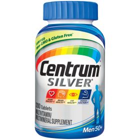 Centrum Silver Multivitamin for Men 50 Plus and Mineral Supplement Tablets;  200 Count (Brand: Centrum)