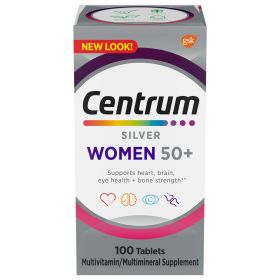 Centrum Silver Multivitamins for Women Over 50;  Multimineral Supplement;  100 Count (Brand: Centrum)