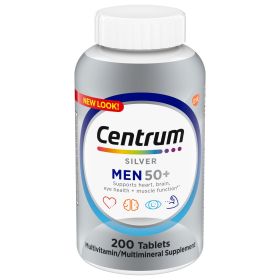Centrum Silver Multivitamin for Men;  Multivitamin/Multimineral Supplement;  200 Count (Brand: Centrum)