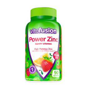 Vitafusion Power Zinc Gummy Vitamins;  Strawberry Tangerine Flavored;  90 Count (Brand: Vitafusion)