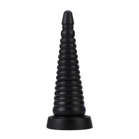 AD348 Shark Egg 25CM Thick Large Thread Suction Cup Massager (Option: 25CM black)