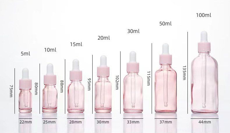 Glass Fine Oil Bottle Avoid Light Glue Head Dropper Bottle Essence Stock Bottling Cosmetics